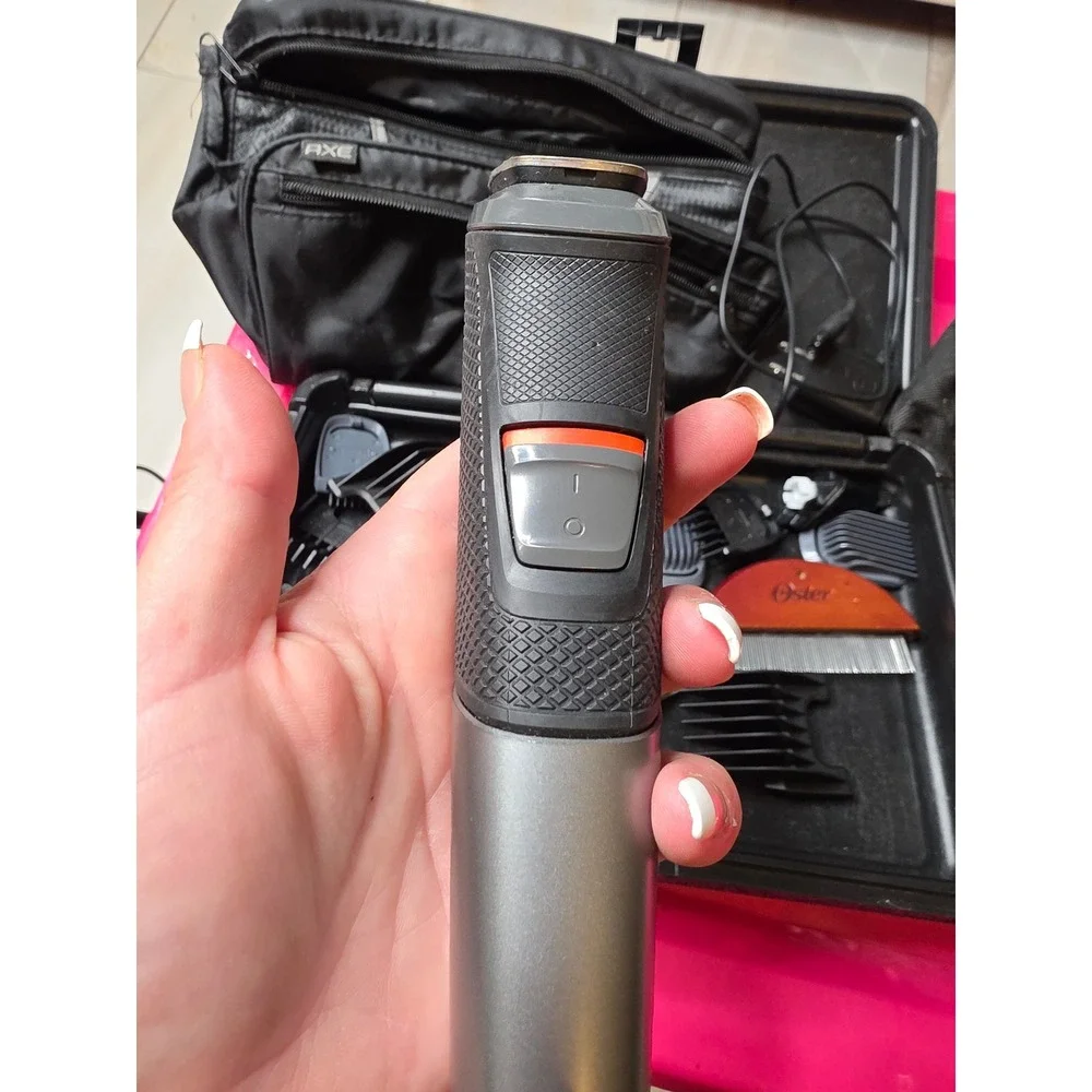 Philips Norelco Multigroom 5000 MG5700 Mens Trimmer‎ Set with Case and Axe Bag